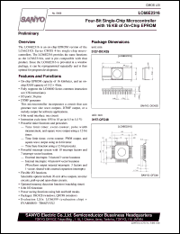 datasheet for LC66E2316 by SANYO Electric Co., Ltd.