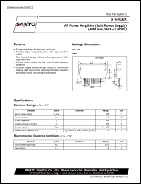 datasheet for STK4032X by SANYO Electric Co., Ltd.
