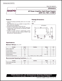 datasheet for STK4042XI by SANYO Electric Co., Ltd.