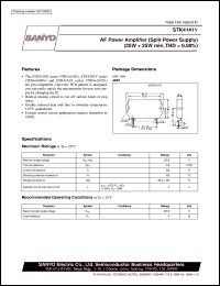 datasheet for STK4141V by SANYO Electric Co., Ltd.