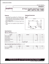 datasheet for STK4201V by SANYO Electric Co., Ltd.