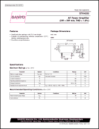 datasheet for STK4332 by SANYO Electric Co., Ltd.