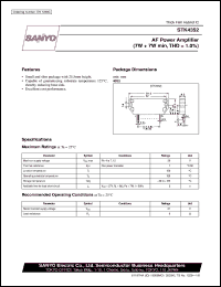 datasheet for STK4352 by SANYO Electric Co., Ltd.
