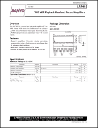 datasheet for LA7415 by SANYO Electric Co., Ltd.