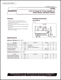 datasheet for LA4260 by SANYO Electric Co., Ltd.