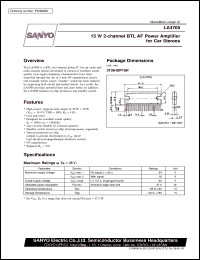 datasheet for LA4705 by SANYO Electric Co., Ltd.