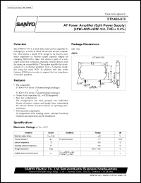 datasheet for STK400-070 by SANYO Electric Co., Ltd.