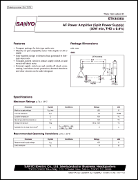 datasheet for STK4036II by SANYO Electric Co., Ltd.