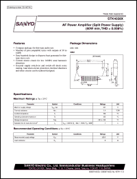 datasheet for STK4038X by SANYO Electric Co., Ltd.