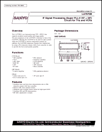 datasheet for LA7578N by SANYO Electric Co., Ltd.