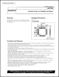 datasheet for LB8109M by SANYO Electric Co., Ltd.