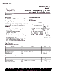 datasheet for LA4725 by SANYO Electric Co., Ltd.