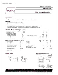 datasheet for SB05-03Q by SANYO Electric Co., Ltd.
