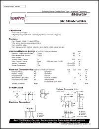 datasheet for SB05W05V by SANYO Electric Co., Ltd.