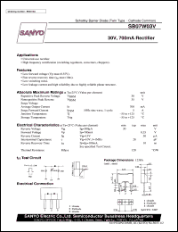 datasheet for SB07W03V by SANYO Electric Co., Ltd.