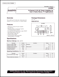 datasheet for LA4282 by SANYO Electric Co., Ltd.