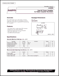 datasheet for LA4525 by SANYO Electric Co., Ltd.