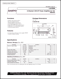 datasheet for LA4700N by SANYO Electric Co., Ltd.