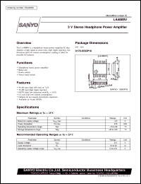 datasheet for LA4800V by SANYO Electric Co., Ltd.