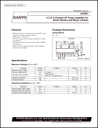 datasheet for LA4261 by SANYO Electric Co., Ltd.