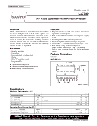 datasheet for LA7289 by SANYO Electric Co., Ltd.