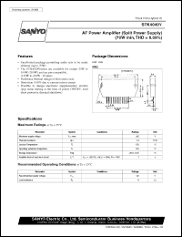 datasheet for STK4040V by SANYO Electric Co., Ltd.