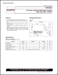 datasheet for STK4028X by SANYO Electric Co., Ltd.