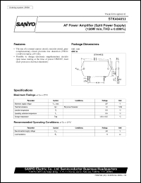 datasheet for STK4048XI by SANYO Electric Co., Ltd.