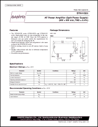datasheet for STK4102II by SANYO Electric Co., Ltd.