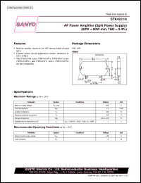 datasheet for STK4221II by SANYO Electric Co., Ltd.