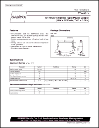 datasheet for STK4161V by SANYO Electric Co., Ltd.