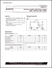 datasheet for STK4171V by SANYO Electric Co., Ltd.