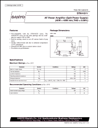datasheet for STK4181V by SANYO Electric Co., Ltd.