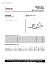 datasheet for SB0030-04A by SANYO Electric Co., Ltd.