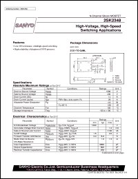 datasheet for 2SK2348 by SANYO Electric Co., Ltd.