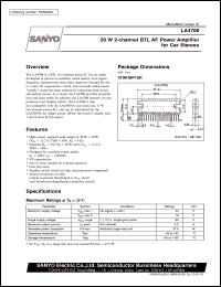 datasheet for LA4708 by SANYO Electric Co., Ltd.