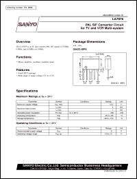 datasheet for LA7976 by SANYO Electric Co., Ltd.