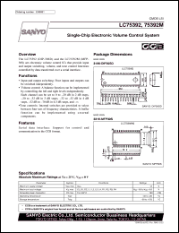 datasheet for LC75392 by SANYO Electric Co., Ltd.