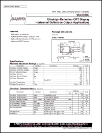 datasheet for 2SC5299 by SANYO Electric Co., Ltd.