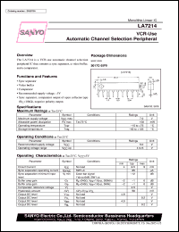 datasheet for LA7214 by SANYO Electric Co., Ltd.