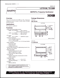 datasheet for LC72130 by SANYO Electric Co., Ltd.