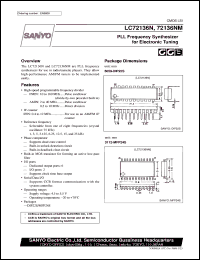 datasheet for LC72136N by SANYO Electric Co., Ltd.