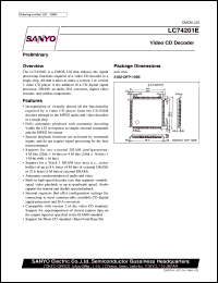 datasheet for LC74201E by SANYO Electric Co., Ltd.
