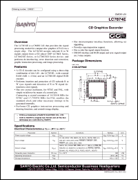 datasheet for LC7874E by SANYO Electric Co., Ltd.