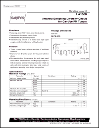 datasheet for LA1060 by SANYO Electric Co., Ltd.