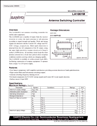 datasheet for LA1061M by SANYO Electric Co., Ltd.