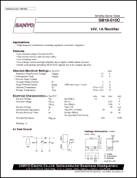 datasheet for SB10-015C by SANYO Electric Co., Ltd.