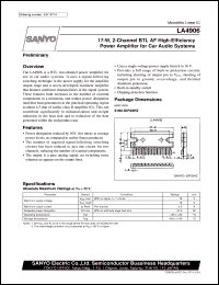 datasheet for LA4906 by SANYO Electric Co., Ltd.