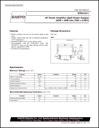 datasheet for STK4191V by SANYO Electric Co., Ltd.