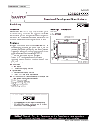 datasheet for LC72323-XXXX by SANYO Electric Co., Ltd.